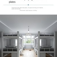 hot selling modern durable full hanging installation design safety guardrail metal bunk bed for dormitory