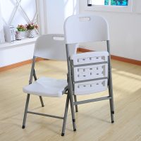 wholesale modern comfortable waterproof portable metal plastic folding chair for outdoor dining hotel kitchen
