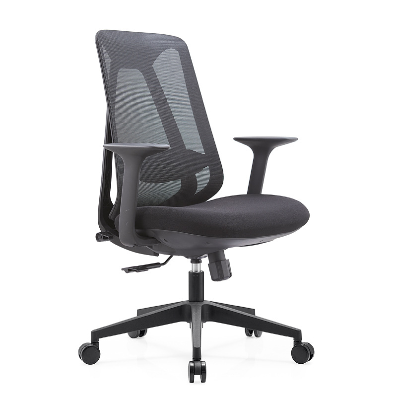 Black ergonomic mesh office chair