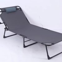 hot selling firm durable lightweight foldable triple folding bed lounge chair for park and beach