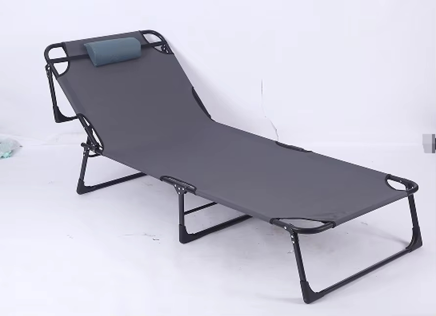 hot selling firm durable lightweight foldable triple folding bed lounge chair for park and beach