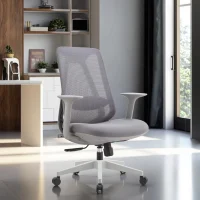 Adjustable-Height Office Chair with Silent Casters