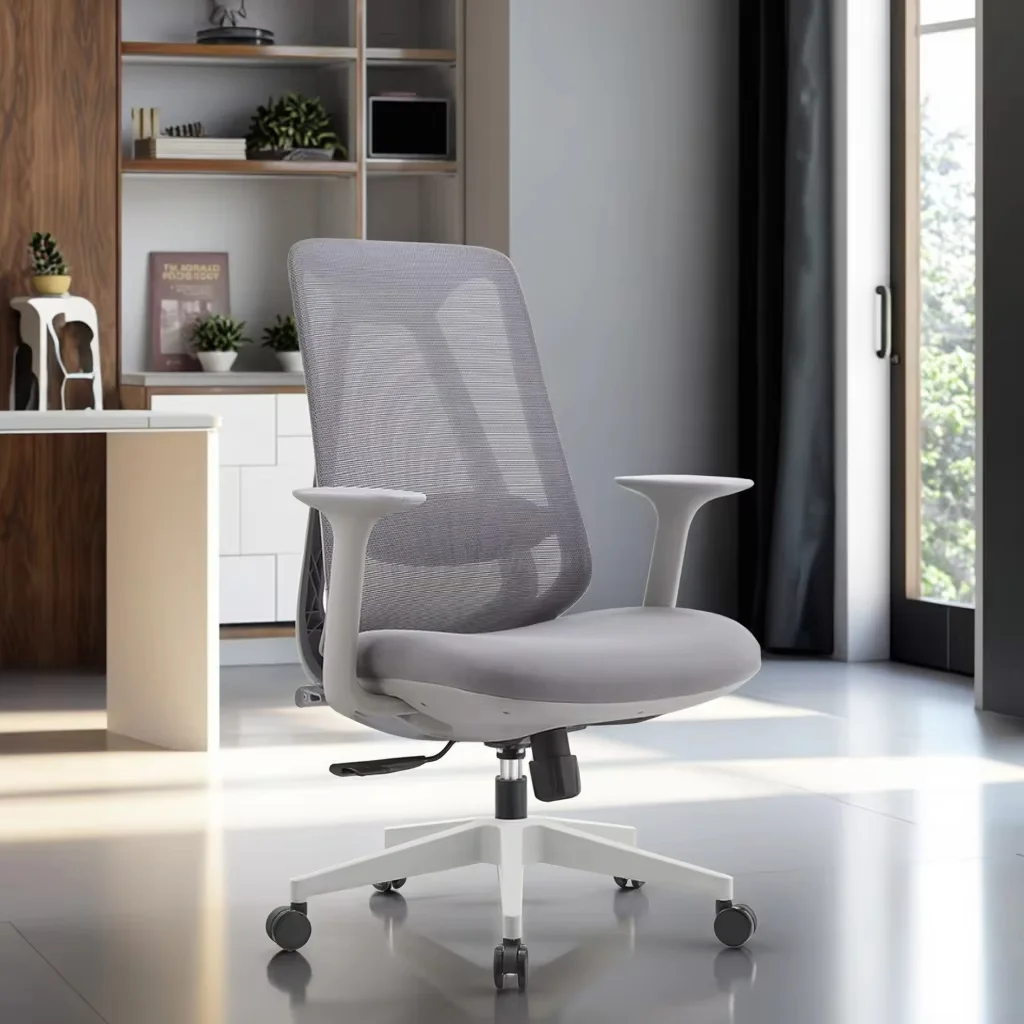 Adjustable-Height Office Chair with Silent Casters
