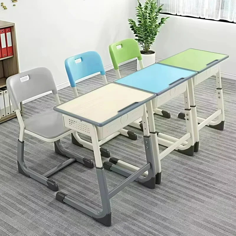 Adjustable-Height Steel Student Desk and Chair Set - Image 4