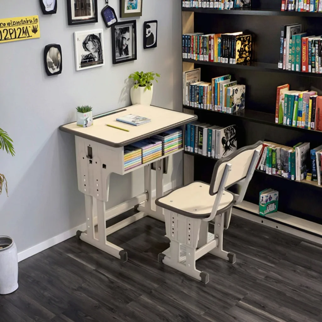 Adjustable-Height Student Desk and Chair Set