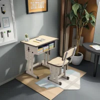 Adjustable-Height Student Desk and Chair Set