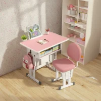 Adjustable-Height Student Desk and Chair Set