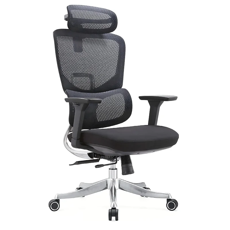 Ergonomic Mesh Adjustable-Height Office Chair with Headrest - Image 3