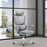 Ergonomic Mesh Adjustable-Height Office Chair with Headrest