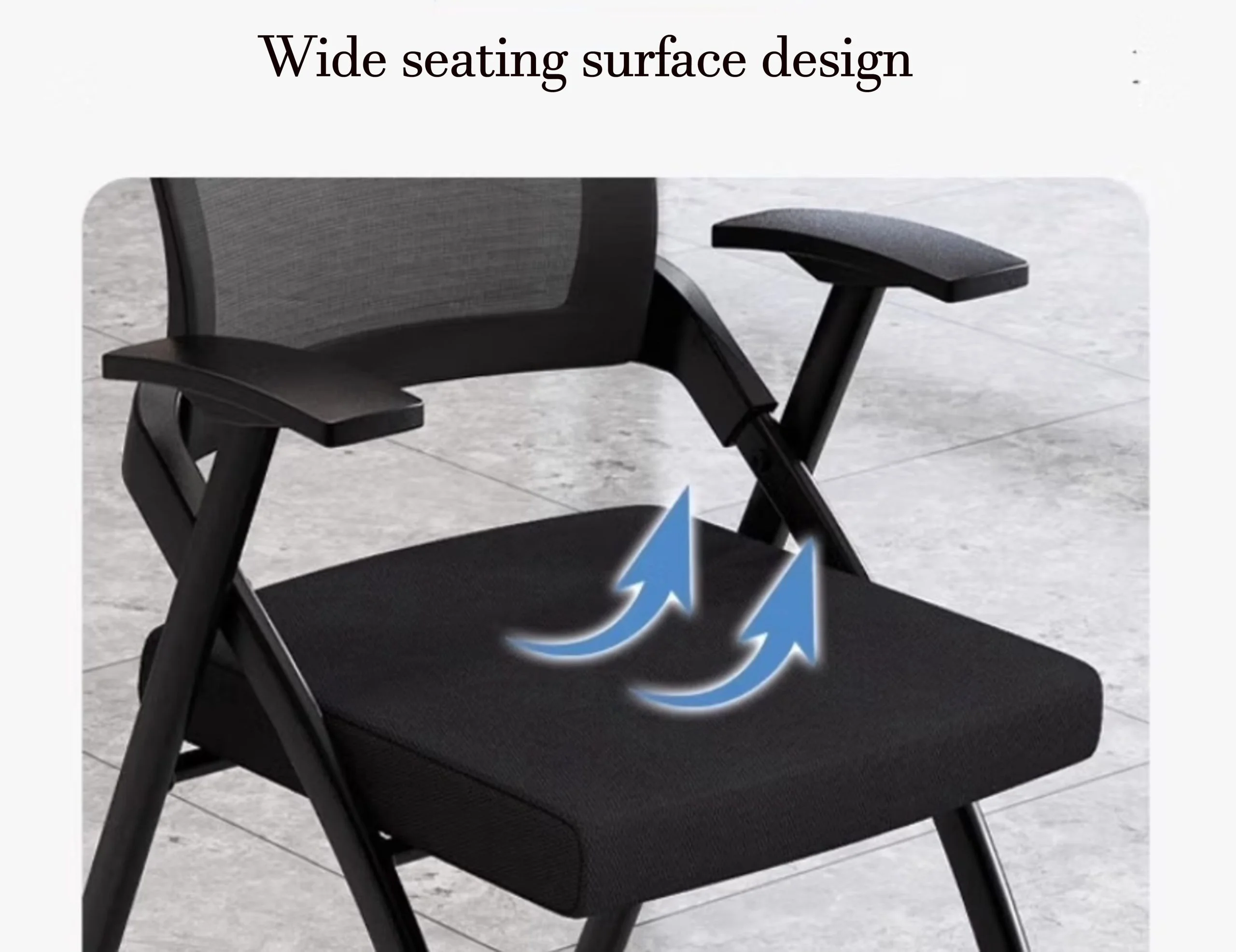 Ergonomic Mesh Conference Chair with Writing Board - Image 2