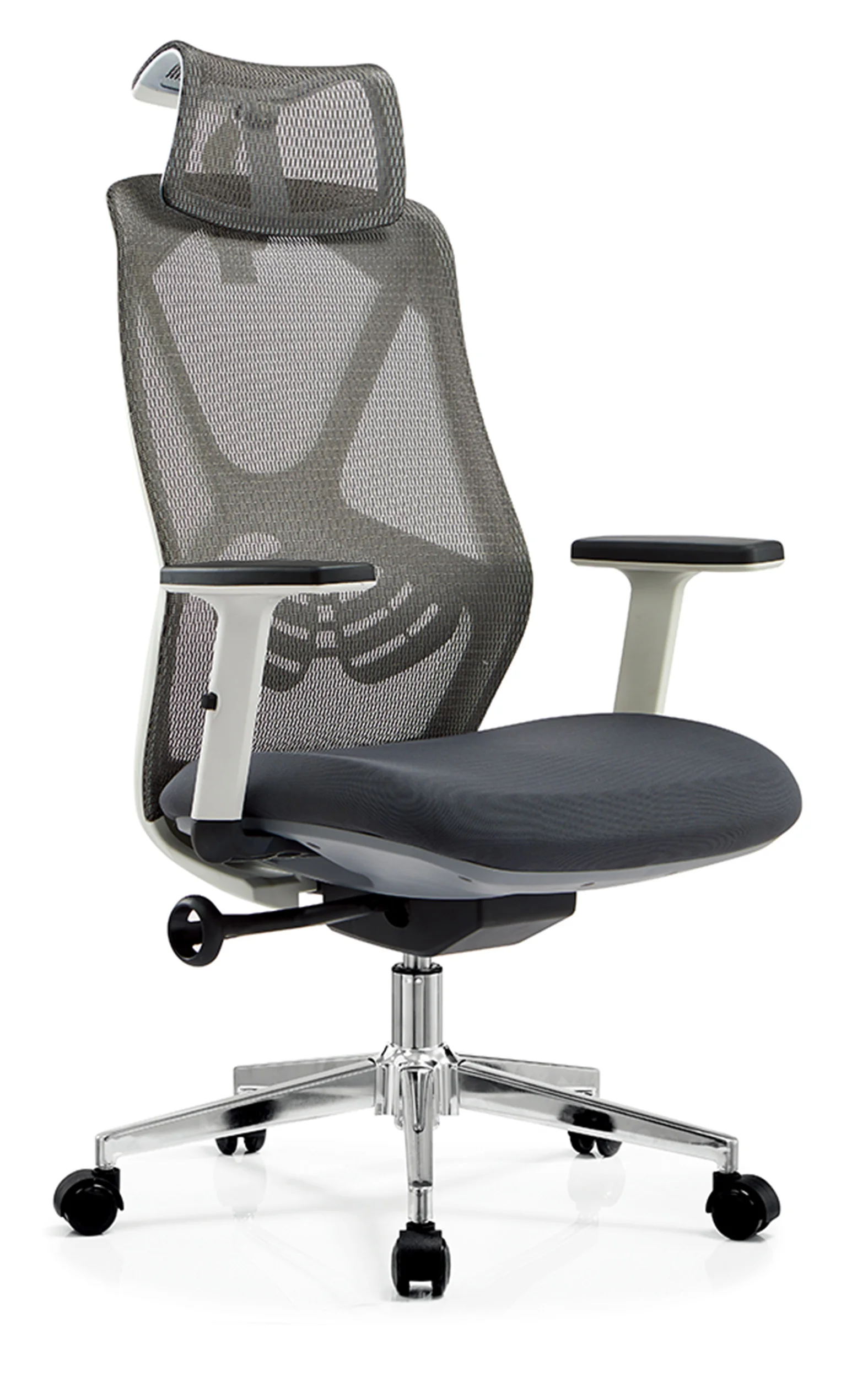 Ergonomic Mesh High-Back Office Chair with Adjustable Headrest and Silent Casters - Image 4