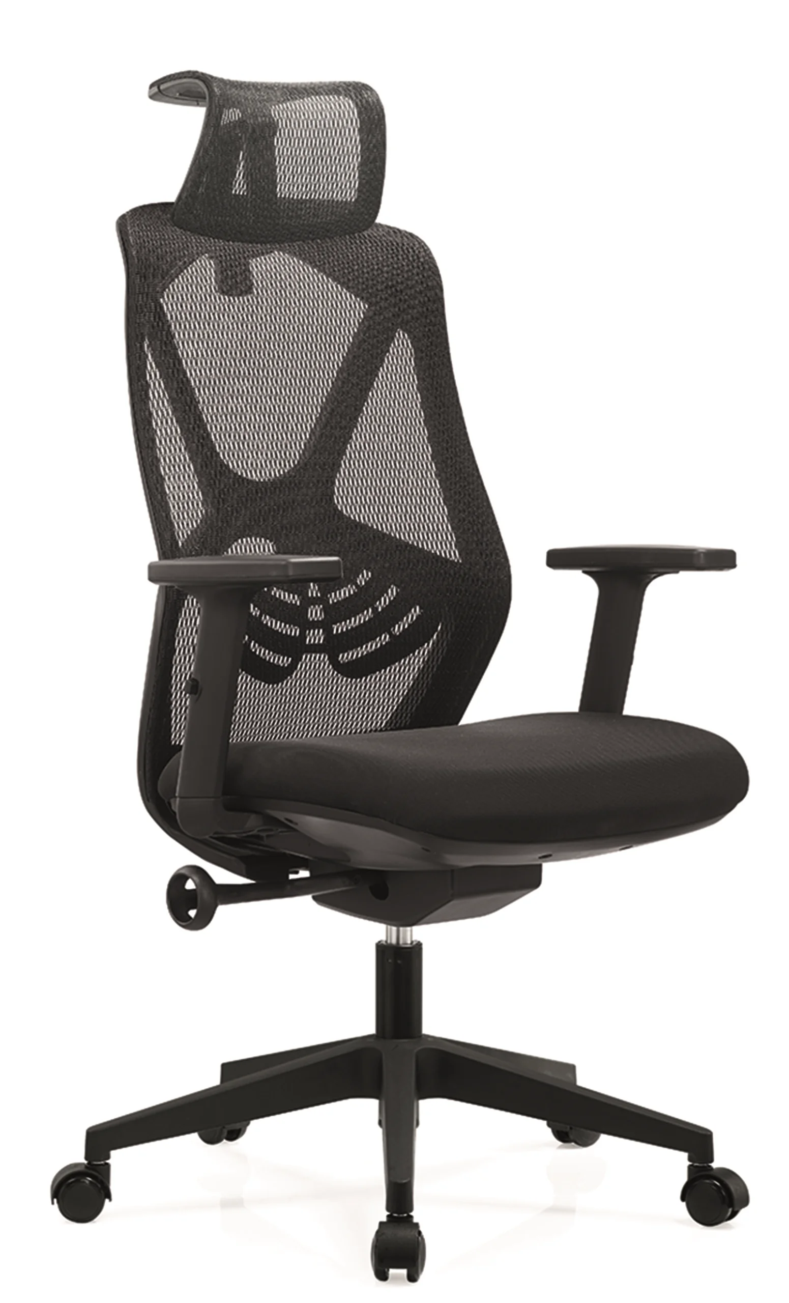 Ergonomic Mesh High-Back Office Chair with Adjustable Headrest and Silent Casters - Image 5