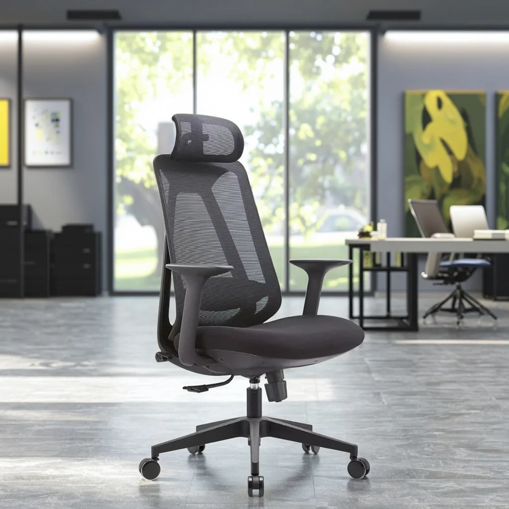 Ergonomic Mesh Office Chair with Headrest - Image 2