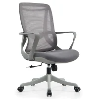 Ergonomic Mid-Back Adjustable-Height Office Chair