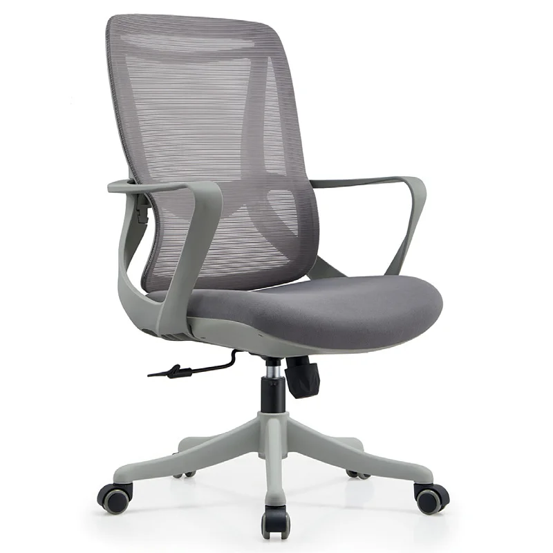 Ergonomic Mid-Back Adjustable-Height Office Chair