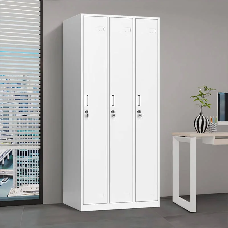 Fireproof Three-Door Steel Wardrobe (1850×900×500mm)