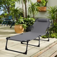 Lightweight Triple-Folding Bed and Lounge Chair