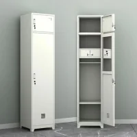 Lockable Steel Wardrobe with Drawers (450×500×2000mm)