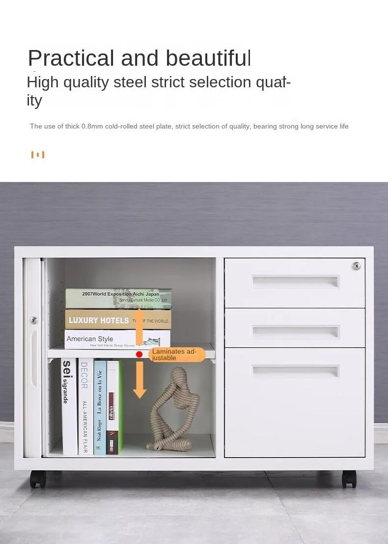 Lockable Three-Drawer Mobile Cabinet (600×900×450mm) - Image 5