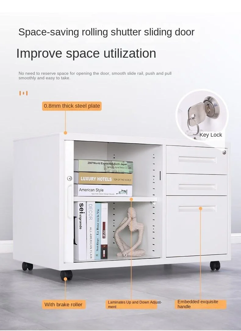 Lockable Three-Drawer Mobile Cabinet (600×900×450mm) - Image 6