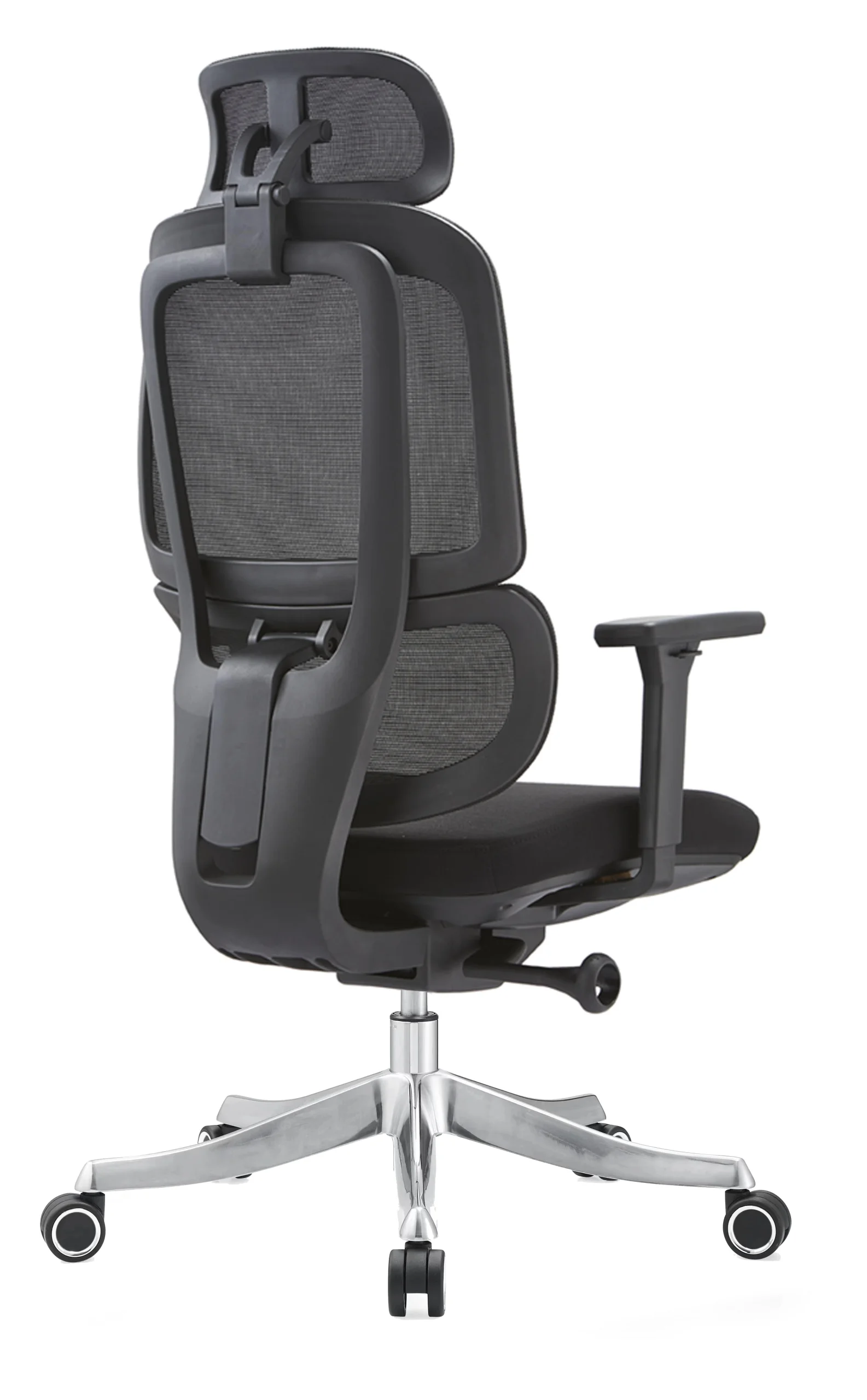 Mesh Office Chair with Adjustable Headrest and Armrests - Image 3