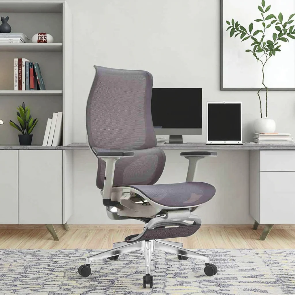 Mesh Office Chair with Lumbar Support and Silent Casters - Image 2