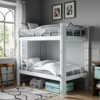 Metal Bed with Noiseless Frame for Dormitories