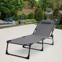 Steel Folding Chair and Table Set with Adjustable Position