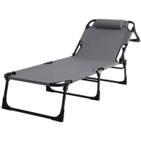 Lightweight Triple-Folding Bed and Lounge Chair