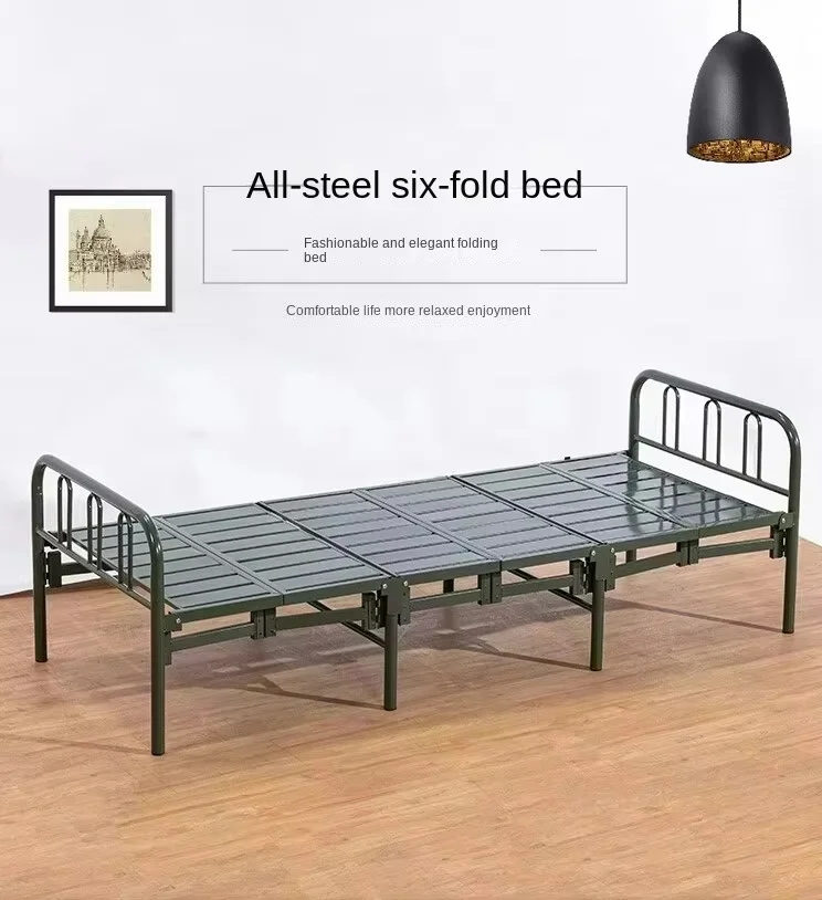 Steel-Frame Portable Folding Bed - Image 5