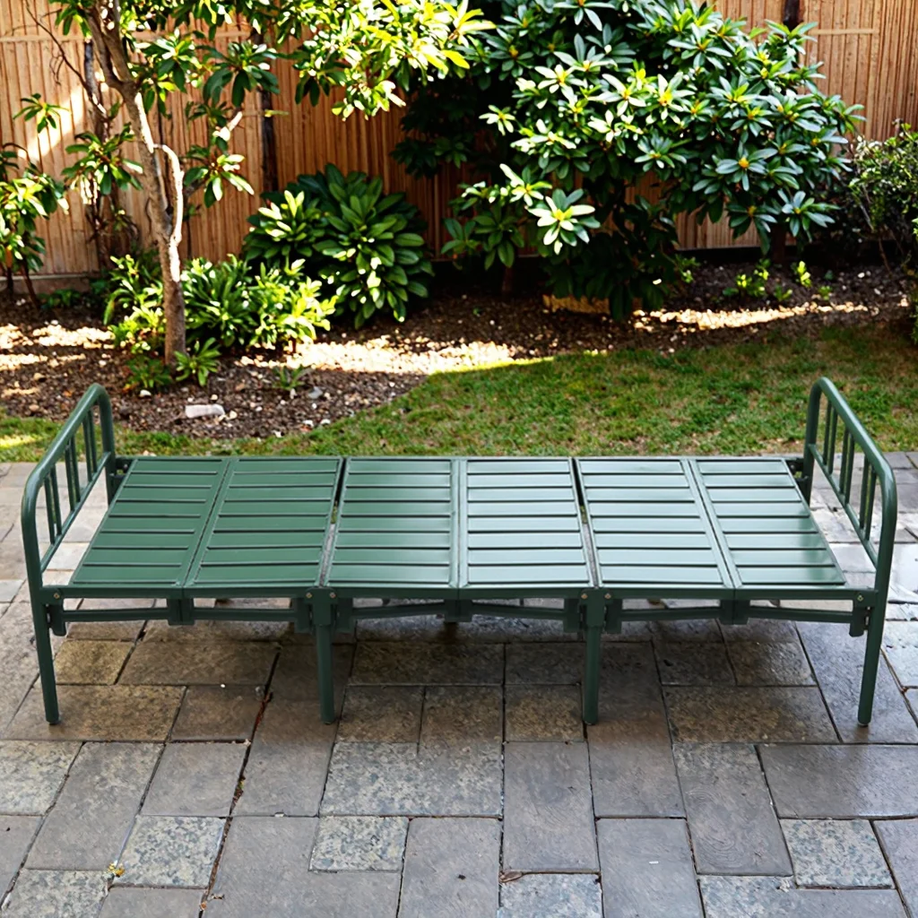 Steel-Frame Portable Folding Bed - Image 2