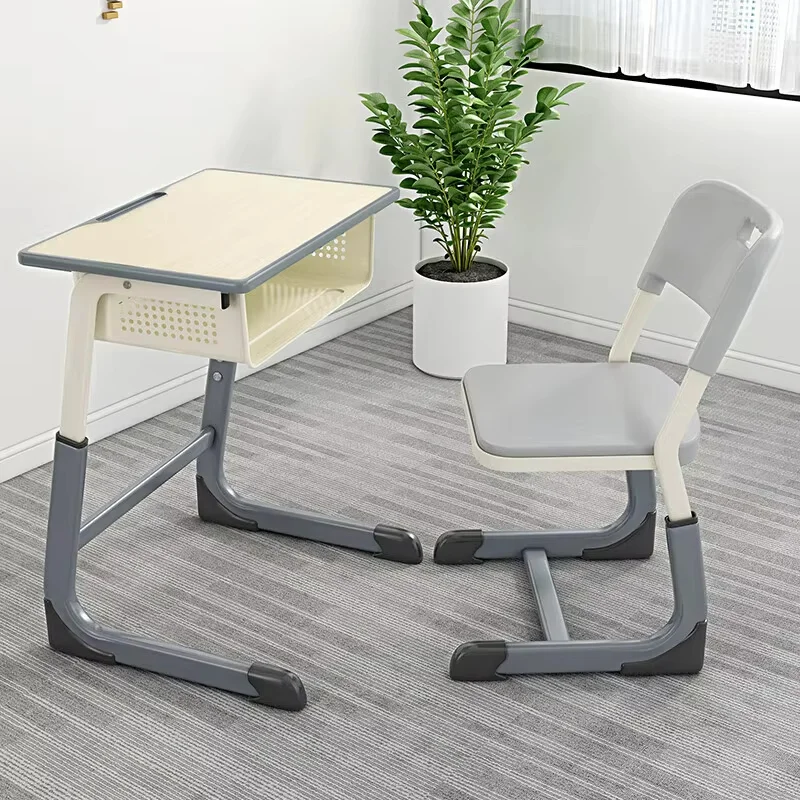 Steel Student Desk and Chair Set with Pen Groove - Image 3