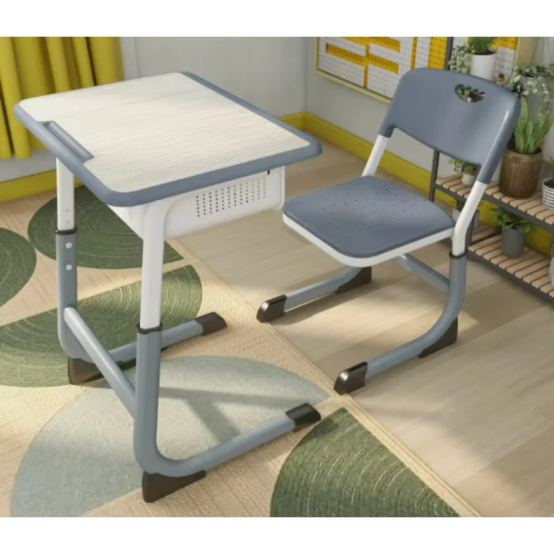 Steel Student Desk and Chair Set with Pen Groove