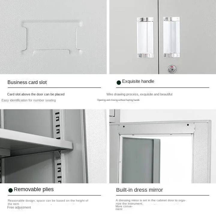Steel Wardrobe with Clothes Rail and Vents - Image 3