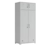 Steel Wardrobe with Clothes Rail and Vents