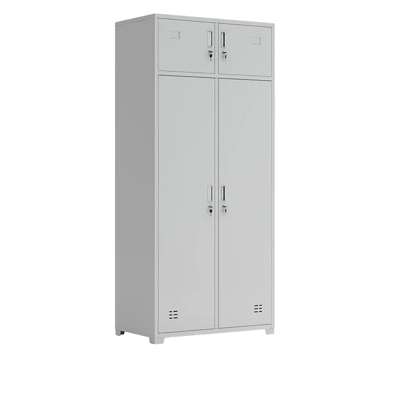 Steel Wardrobe with Clothes Rail and Vents