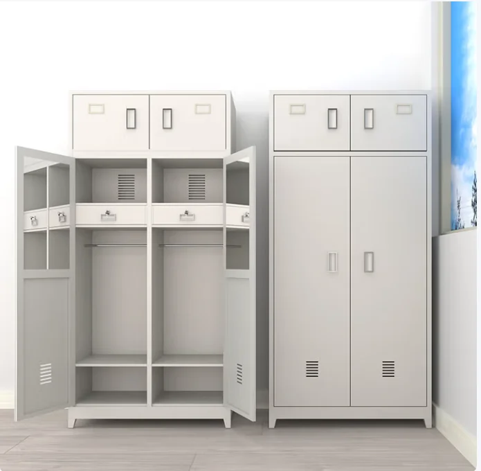 Steel Wardrobe with Drawers