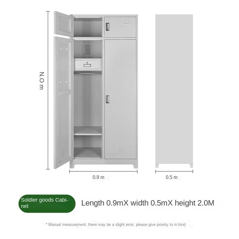 Steel Wardrobe with Drawers - Image 2