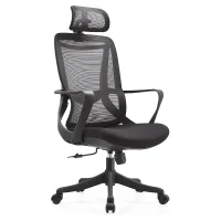 Swivel Office Chair with Reclining Backrest