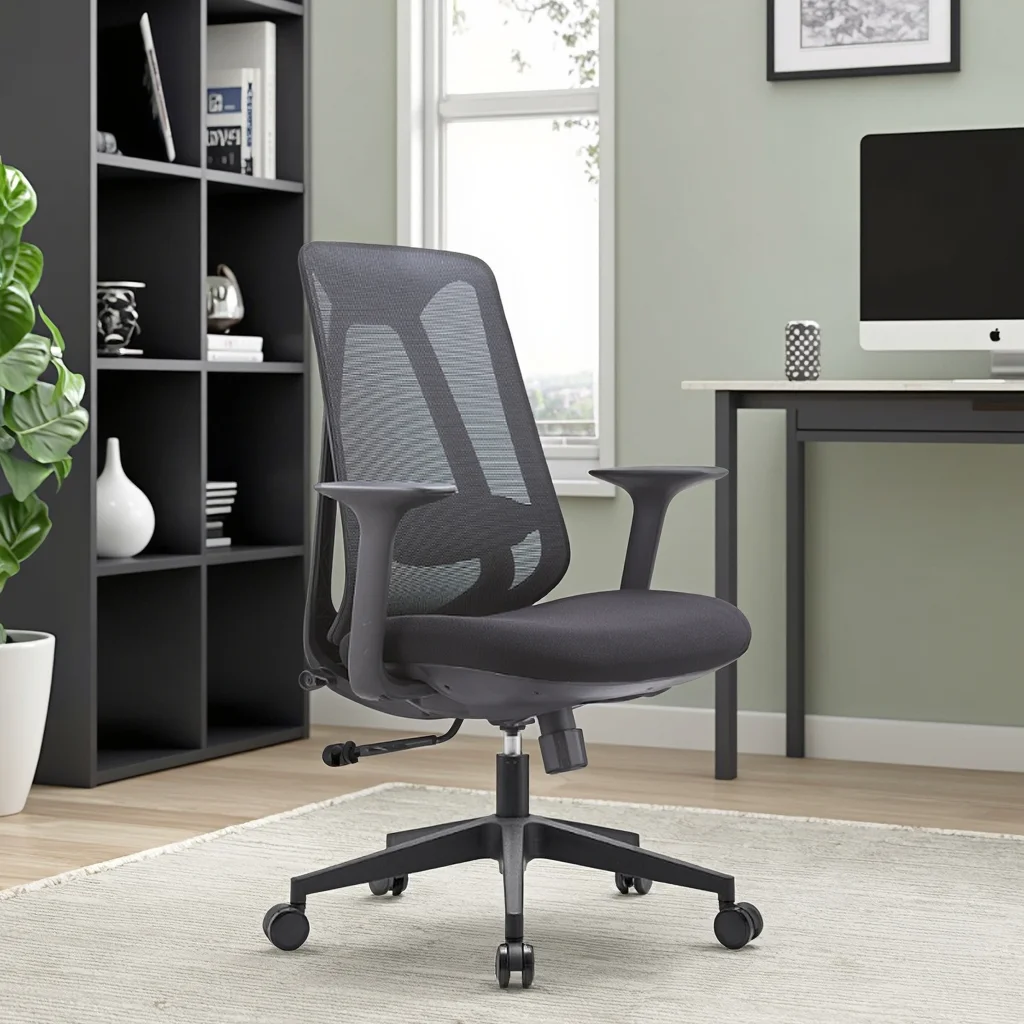 Swivel Office Chair with Silent Casters - Image 2