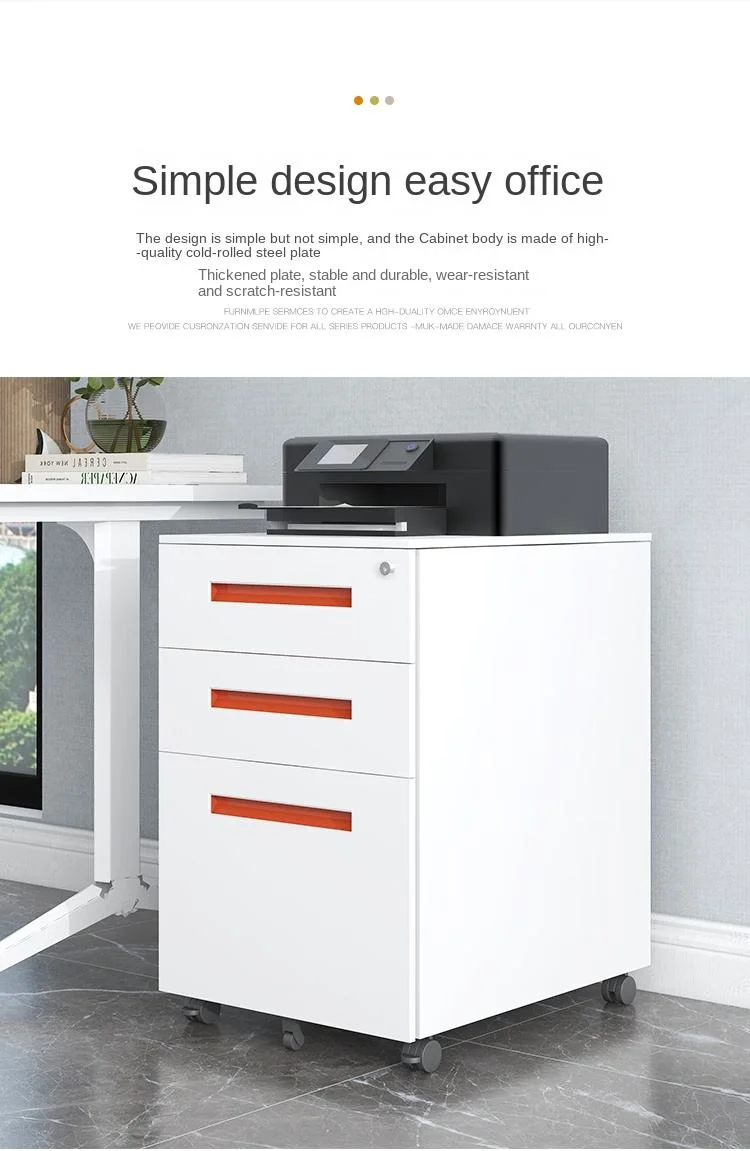 Three-Drawer Mobile Cabinet (390×500×600mm) - Image 3