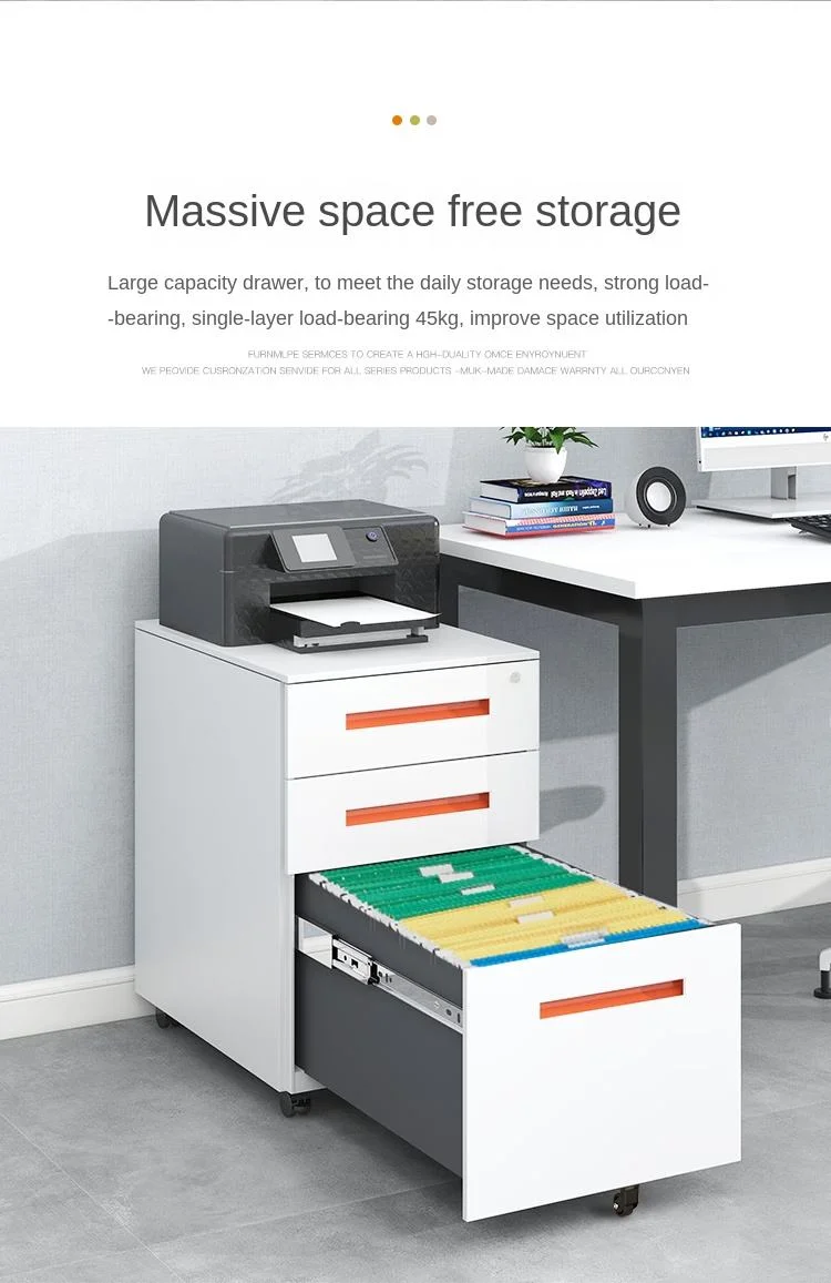 Three-Drawer Mobile Cabinet (390×500×600mm) - Image 4