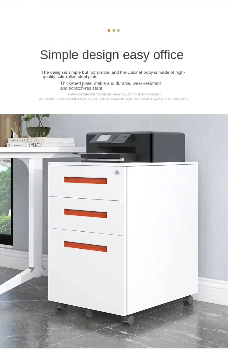 Three-Drawer Mobile Cabinet (390×500×600mm) - Image 4
